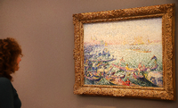 In diesen Tagen veröffentlichte das Museum Barberini diesen Hinweis neben dem Gemälde "Regatten in Venedig".