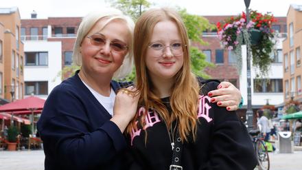 Vor rund eineinhalb Jahren kamen Iryna Ihnatkina und ihre Tochter Maria Zheltobriukh Tochter nach Deutschland. Sie wohnen bei einer Gastfamilie in Kleinmachnow.