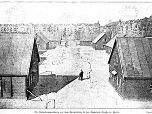 Neugebaute Notwohnungskolonie an der Schwedter Straße in der „Vossische Zeitung“ von 11. April 1920.