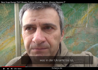 Der Dramatiker Dmytro Ternovy auf einem Video von 2020 aus Charkiw, Ukraine.