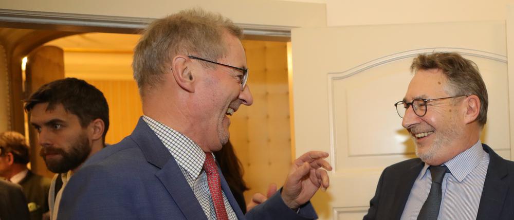 Empfang der ehemaligen Oberbürgermeister Potsdams Oberbürgermeister Mike Schubert empfängt die ehemaligen Oberbürgermeister a.D. Jann Jakobs und Matthias Platzeck anlässlich der 70. Geburtstage der beiden.