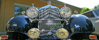 Ein schwarzer Mercedes wurde gestohlen - hier ein Fahrzeug Baujahr 1936 beim Oldtimertreffen in Potsdam.