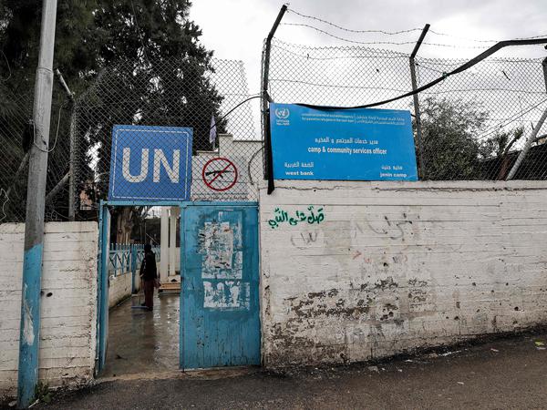 Eine Einrichtung des Hilfswerks der Vereinten Nationen für Palästinaflüchtlinge im Nahen Osten (UNRWA) in der Stadt Jenin im besetzten Westjordanland am 30. Januar 2024.