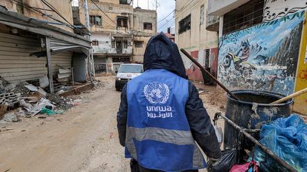 UNRWA-Mitarbeiter in der Stadt Jenin im Westjordanland.