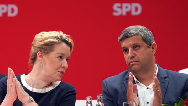 Franziska Giffey und Raed Saleh (beide SPD),