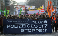 Im November 2018 zog ein Demonstrationszug gegen das neue Brandenburger Polizeigesetz durch Potsdam.