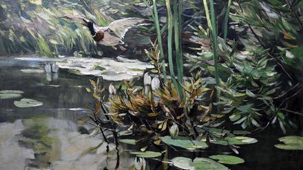 „Uferlandschaft“ heißt eines der Sommerbilder von Karl Hagemeister in der Ausstellung „Die Natur ist groß“.