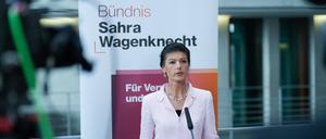 Sahra Wagenknecht, Vorsitzende vom neuen Bündnis Sahra Wagenknecht. 