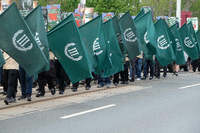 Neonazi-Aufmarsch der Partei "Der III. Weg" am 1. Mai in Plauen.