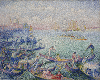 Ausschnitt aus dem Bild "Regatta in Venedig" von Henri Edmond Cross.