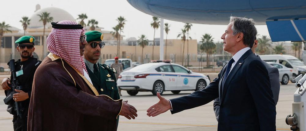 US-Außenminister Antony Blinken bei der Ankunft in Riad.