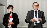 Ende Januar beim zweiten Koalitionsausschuss in neuer Konstellation: Annegret Kramp-Karrenbauer (CDU) und Norbert Walter-Borjans (SPD).