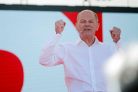 SPD-Kanzlerkandidat Olaf Scholz (am 14. August 2021 in Bochum)