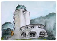 Der Einsteinturm, festgehalten von Jutta Schwenk.