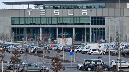 Das Tesla-Werk in Grünheide bei Berlin
