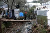 Völlig überfüllt: Flüchtlingscamp Moria auf der griechischen Insel Lesbos.