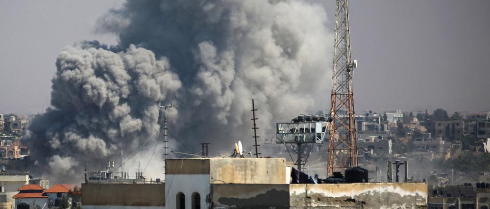 Rauch über Rafah.