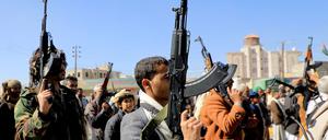 Huthi-Rebellen zeigen ihre Solidarität mit der Hamas