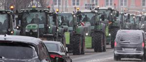 Landwirte-Demo, Traktor-Demo, Traktoren, Bauern, Bauernprotest, Agrarwende, 
Foto: Ottmar Winter PNN 