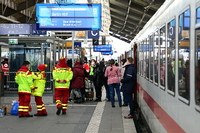 Nach der Ankunft in Frankfurt/Oder fahren die meisten Ukraine-Flüchtlinge weiter nach Berlin. 