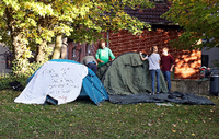 Protestcamp gegen die Wohnungssituation von Studierenden in Potsdam.