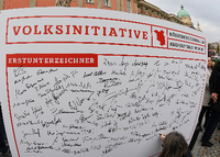 Die Volksinitiative gegen die Brandenburger Kreisgebietsreform hat in Potsdam Anfang November damit begonnen, Unterschriften für ihr Anliegen zu sammeln.