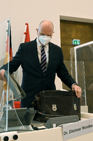Ministerpräsident Dietmar Woidke (SPD) im Untersuchungsausschusses zur Corona-Politik im Landtag.