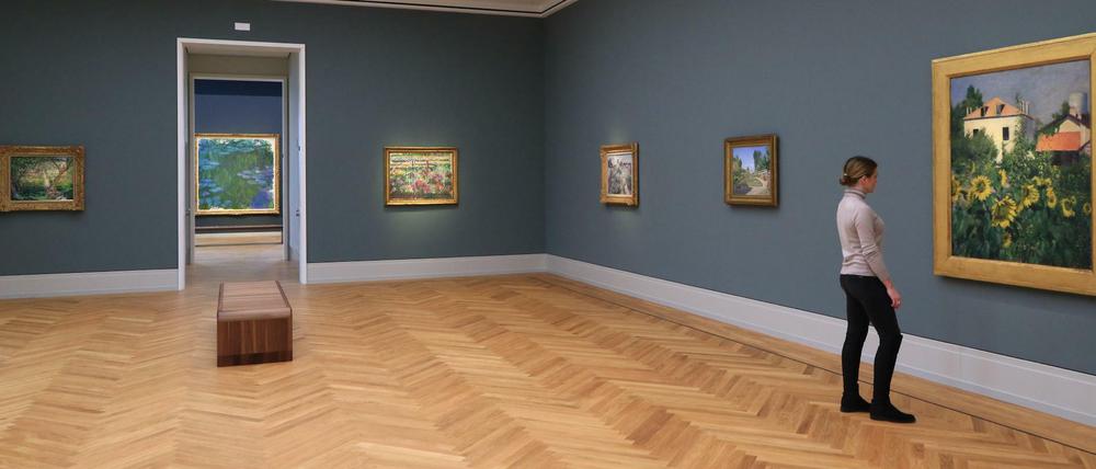 "Gartenraum" mit Claude Monets Seerosen : Impressionisten im neuen Museum Barberini , Humboldtstr. 5-6 am Alten Markt in Potsdam - es wird am 23. Januar 2017 eröffnet.