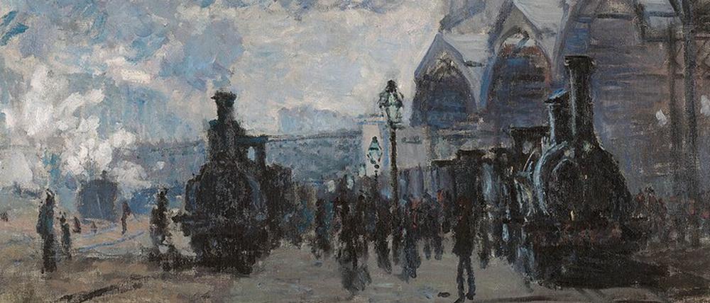 Einfahrt in die Moderne. Claude Monets „Bahnhof Saint-Lazare“ von 1877 (Ausschnitt). 