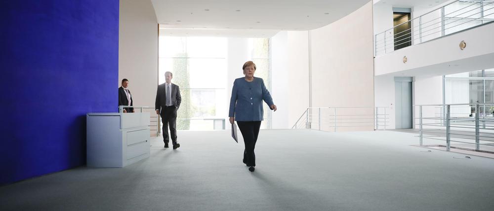Angela Merkel im Kanzleramt. 