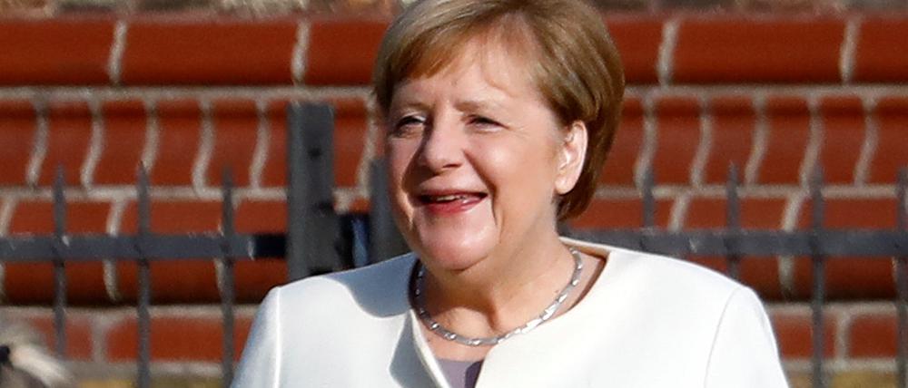 Bundeskanzlerin Angela Merkel (CDU) vor dem Festakt in Potsdam.