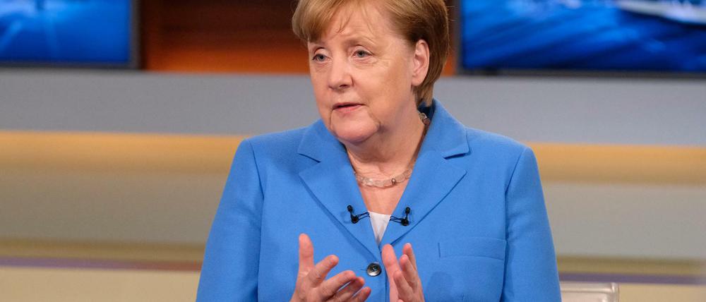 Kanzlerin Angela Merkel (CDU) in der ARD-Sendung "Anne Will"