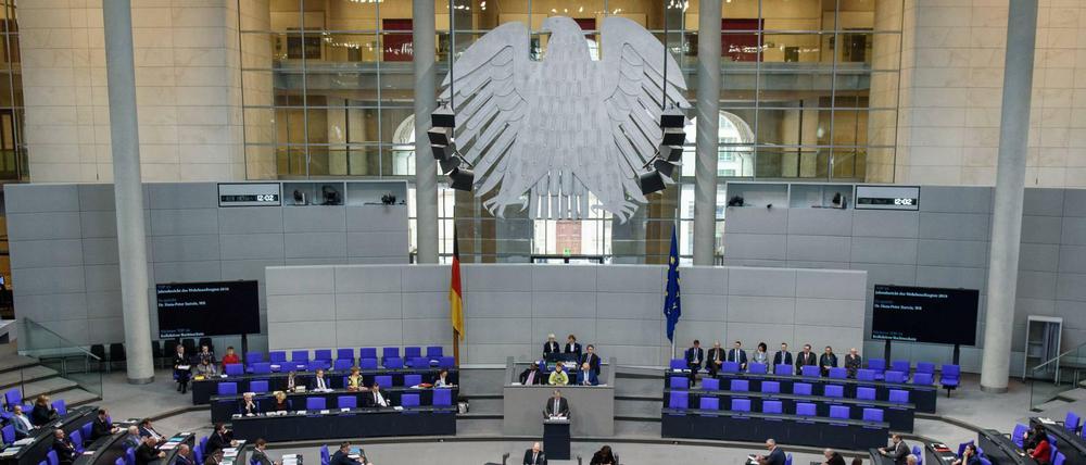 Der Frauenanteil im Bundestag sinkt.