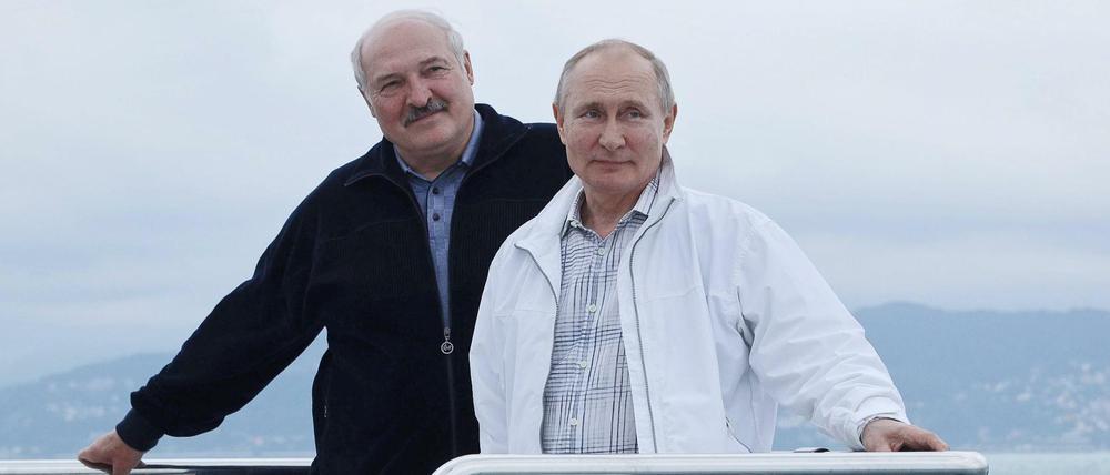 Lukaschenko und Putin am Schwarzen Meer.