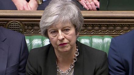 Die britische Regierungschefin Theresa May am Dienstagabend im Unterhaus.