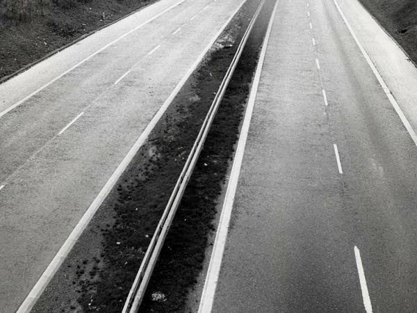 Leere Autobahnen in der Ölkrise 1973