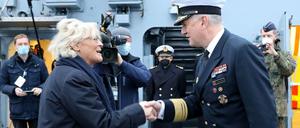 Verteidigungsministerin Christine Lambrecht (SPD) beim Antrittsbesuch bei Marinechef Kay-Achim Schönbach