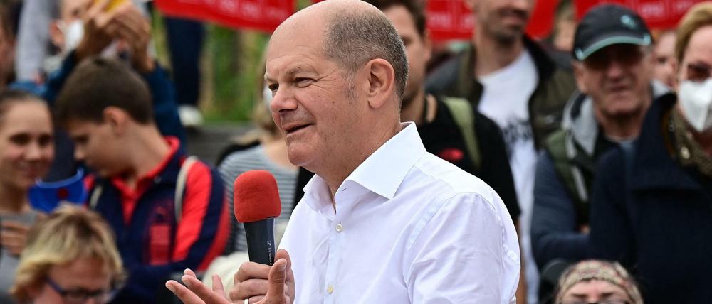 Wahlkampfabschluss in Potsdam: SPD-Kanzlerkandidat Olaf Scholz.
