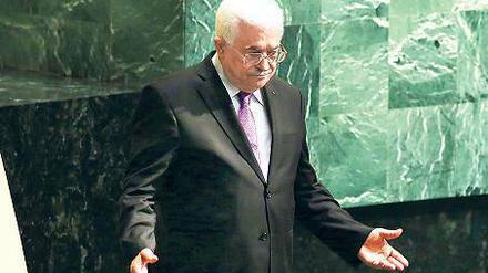 Und was nun? Präsident Mahmud Abbas nach seiner Rede vor den UN. 