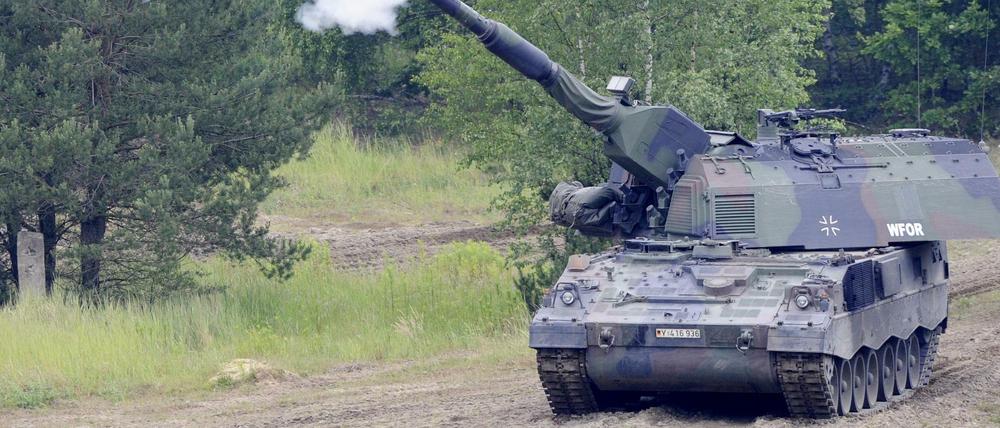 Die deutsche Panzerhaubitze 2000 ist in der Ukraine angekommen. 
