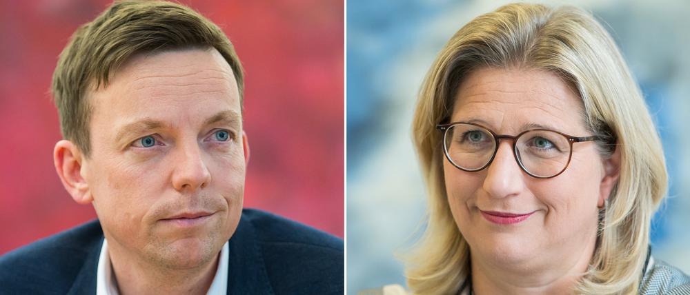 Er oder sie - Ministerpräsident Tobias Hans (CDU) oder Wirtschaftsministerin Anke Rehlinger (SPD).