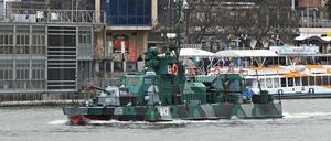 Russland und die USA verlegen Kriegsschiffe ins Schwarze Mee. Hier ein russisches Kanonenboot der Kaspischen Flotte. 