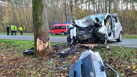 Auf der Bundesstraße 102 fuhr eine Autofahrerin zwischen Niemegk und Haseloff gegen einen Baum.