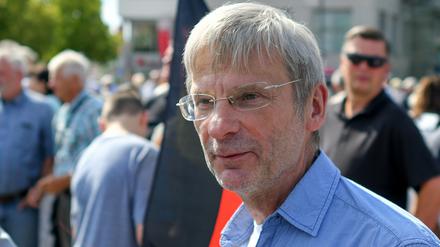 Christoph Berndt, Vorsitzender des Vereins "Zukunft Heimat", aufgenommen bei einer AfD Wahlkampfveranstaltung.
