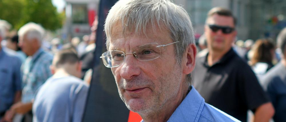 Christoph Berndt, Vorsitzender des Vereins "Zukunft Heimat", aufgenommen bei einer AfD Wahlkampfveranstaltung.