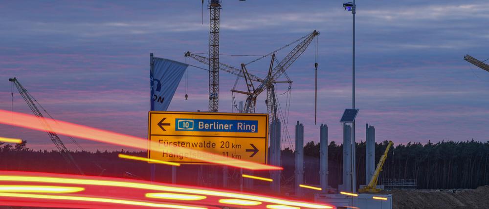 In Grünheide bei Berlin sollen ab Juli 2021 maximal 500 000 Fahrzeuge pro Jahr vom Band rollen.