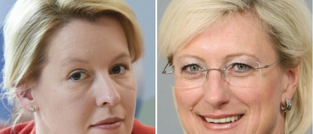 SPD-Politikerinnen Franziska Giffey (links) und Dagmar Ziegler.
