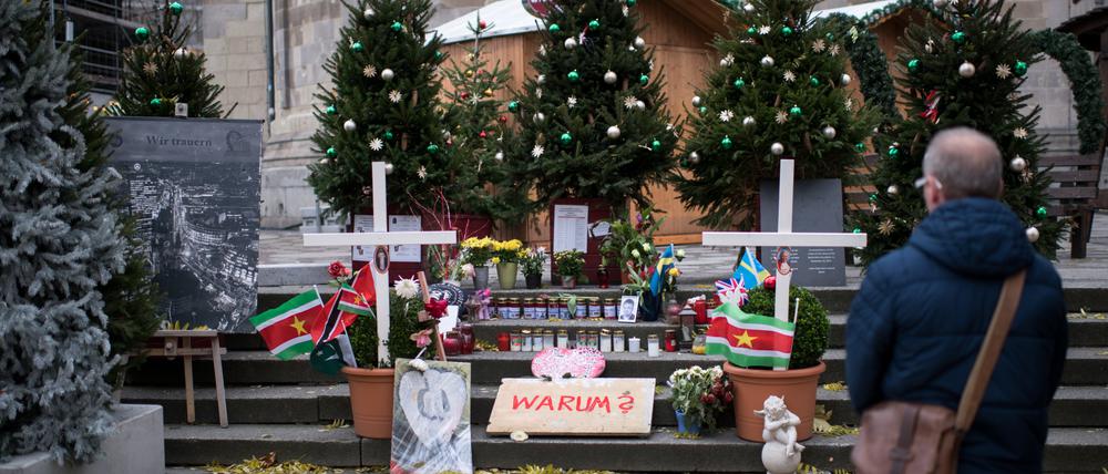 An der Gedächtniskirche. Der Weihnachtsmarkt auf dem Berliner Breitscheidplatz ist bereits eröffnet. Dort wird am 19. Dezember auch der Opfer des Terroranschlags gedacht.