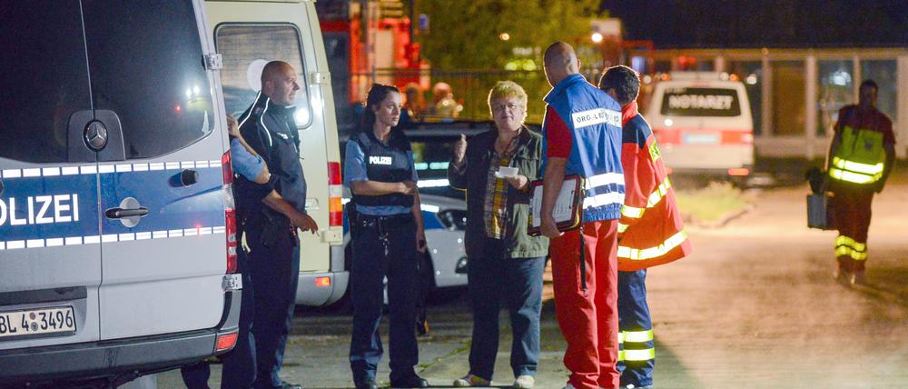 35 Menschen wurden in einer Unterkunft in Massow, Ortsteil Halbe, in Brandenburg durch Pfefferspray verletzt.