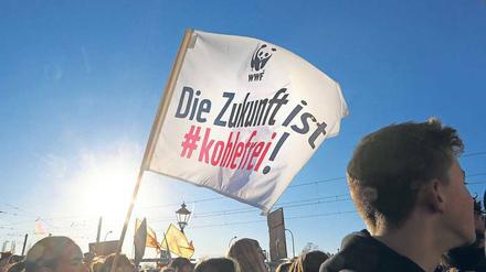 Bereits am 18. Januar haben in Potsdam rund 300 Schüler für den Braunkohleverzicht demonstriert.
